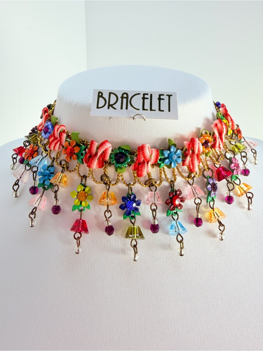 Vintage Multi-colored floral bracelet